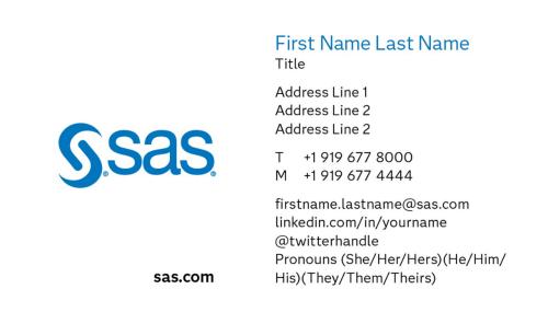 SAS Business Card