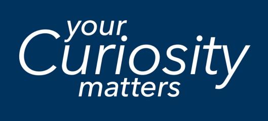 Your Curiosity Matters Logo Blue
